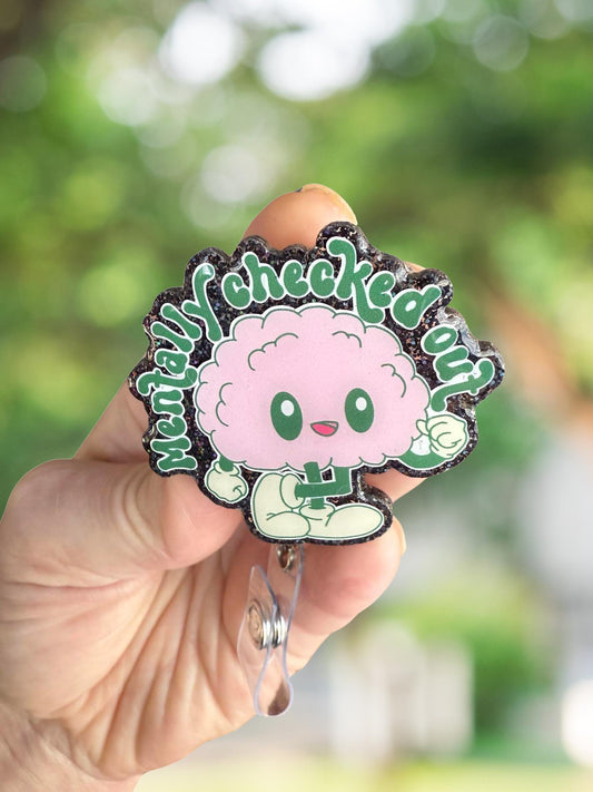 Mentally checked out retractable badge reel