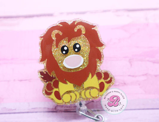 Lion badge reel