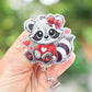 Valentine's Day raccoon retractable badge reel