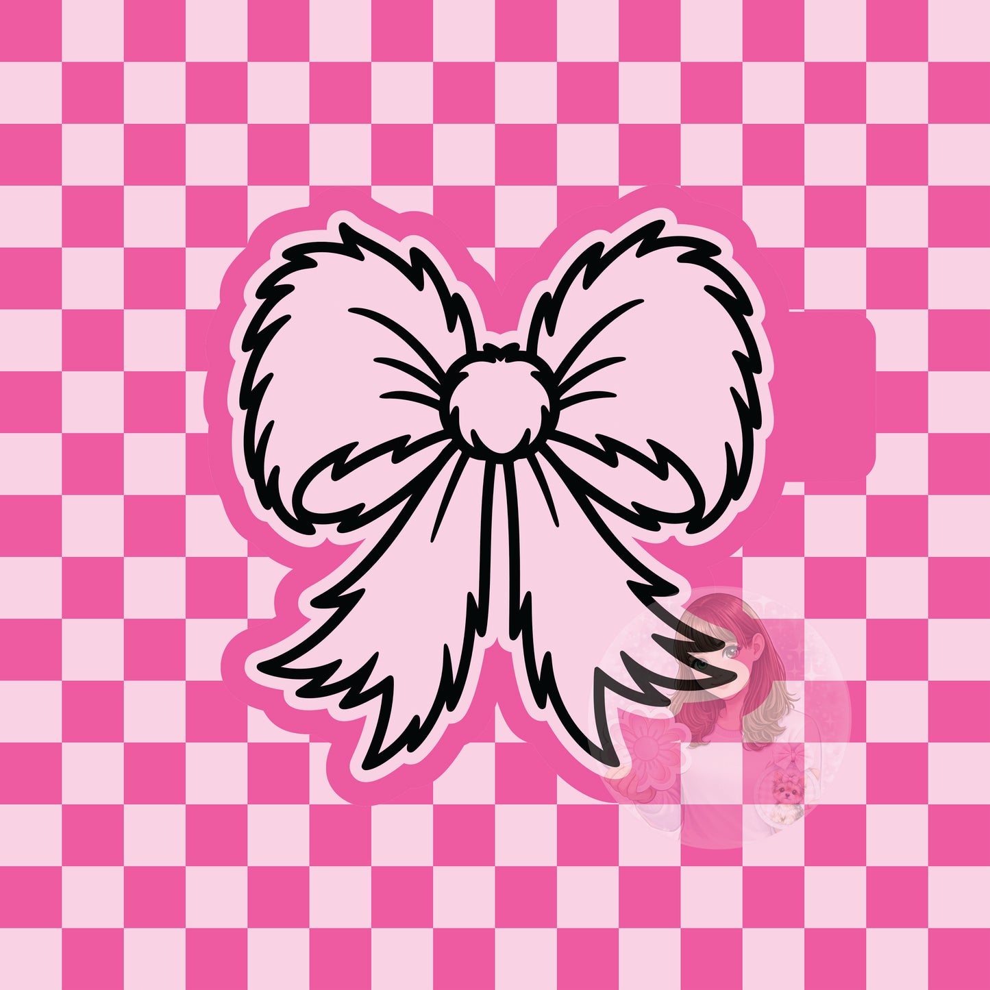 Furry bow silicone freshie mold