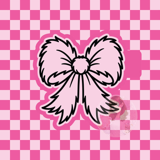 Furry bow silicone freshie mold