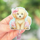 Goldendoodle in tutu retractable badge reel