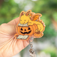 Sleepy Halloween Dragon Retractable Badge Reel