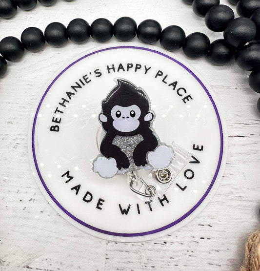 Gorilla badge reel