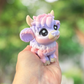 Pink and purple cow articulated 3D figurine