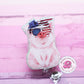 Patriotic pig badge reel