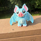 Blue bat 3D printed articulated figurine