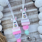 Easter bunny ghost breakaway lanyard