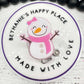 Snowman badge reel