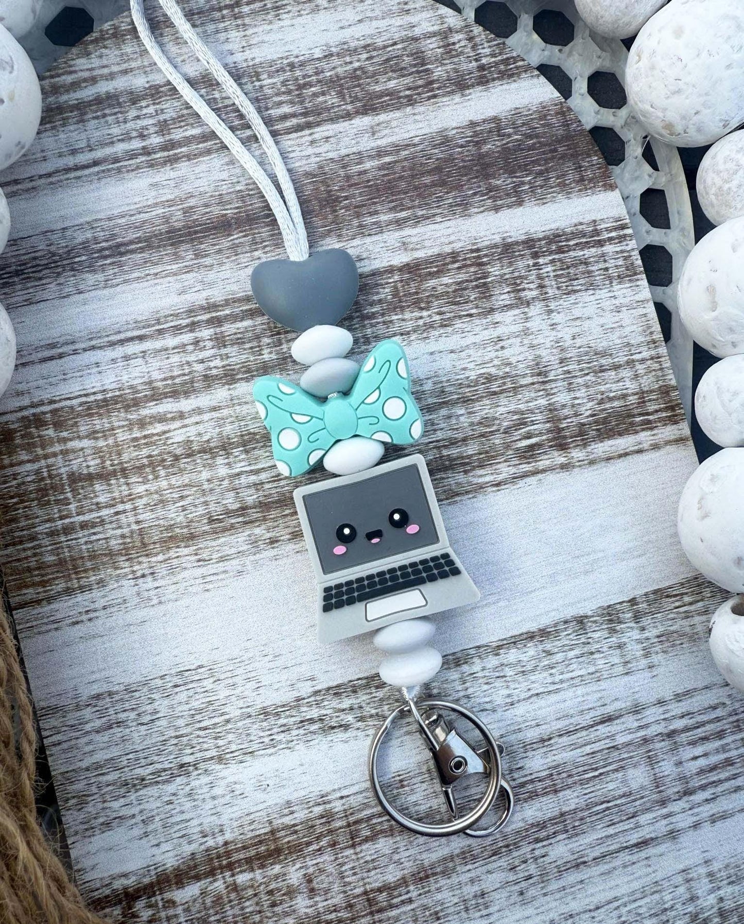 Laptop beaded lanyard