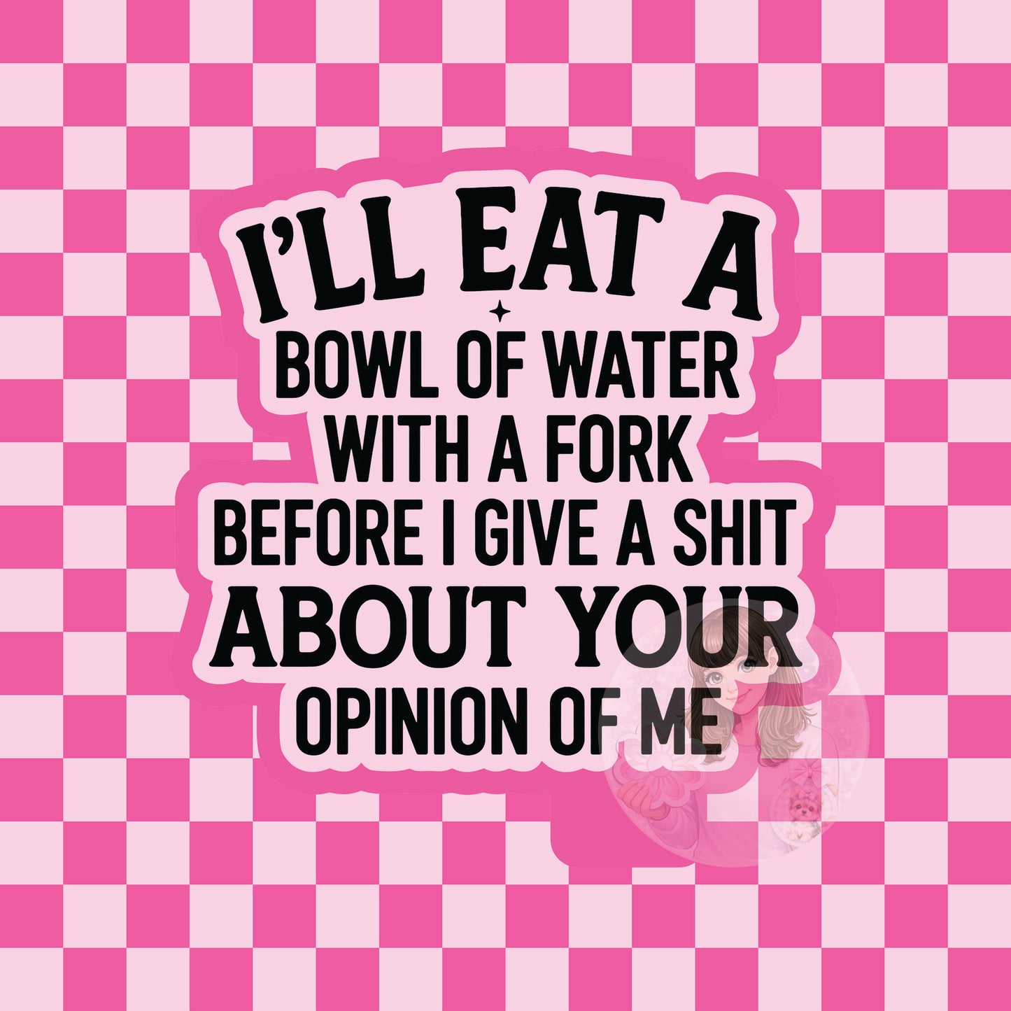 Bowl of water with a fork silicone freshie mold
