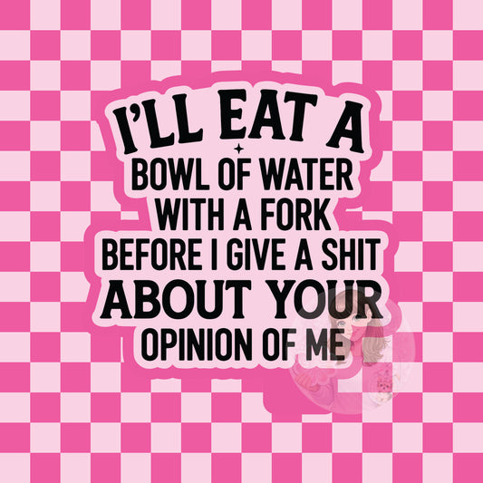 Bowl of water with a fork silicone freshie mold