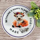 Fall baby highland cow retractable badge reel
