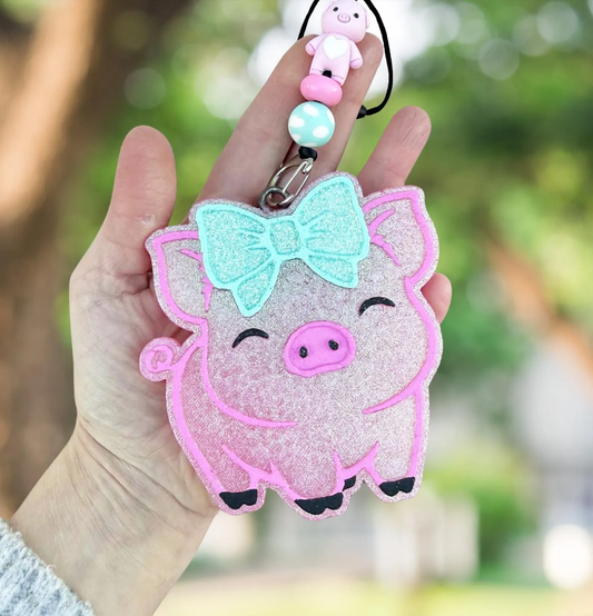 Pig with bow freshie