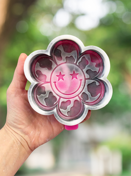 Cow print flower mold - READY TO SHIP