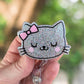 Cute kitty cat badge reel