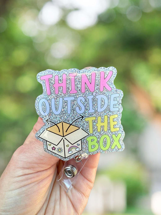 Think outside the box retractable badge reel