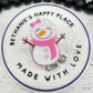 Snowman badge reel