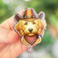 Cowboy Goldendoodle retractable badge reel