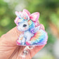 Rainbow unicorn retractable badge reel