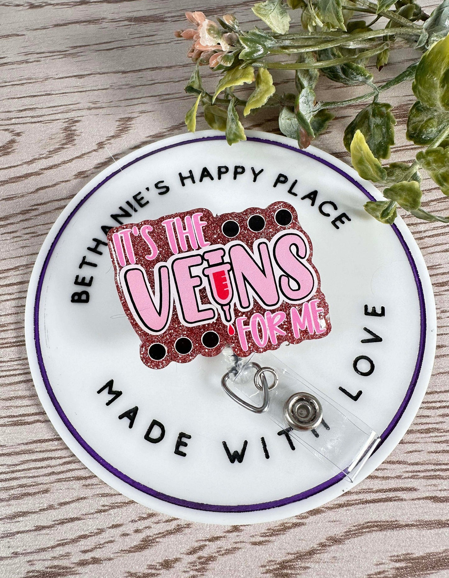 It's the veins for me retractable badge reel