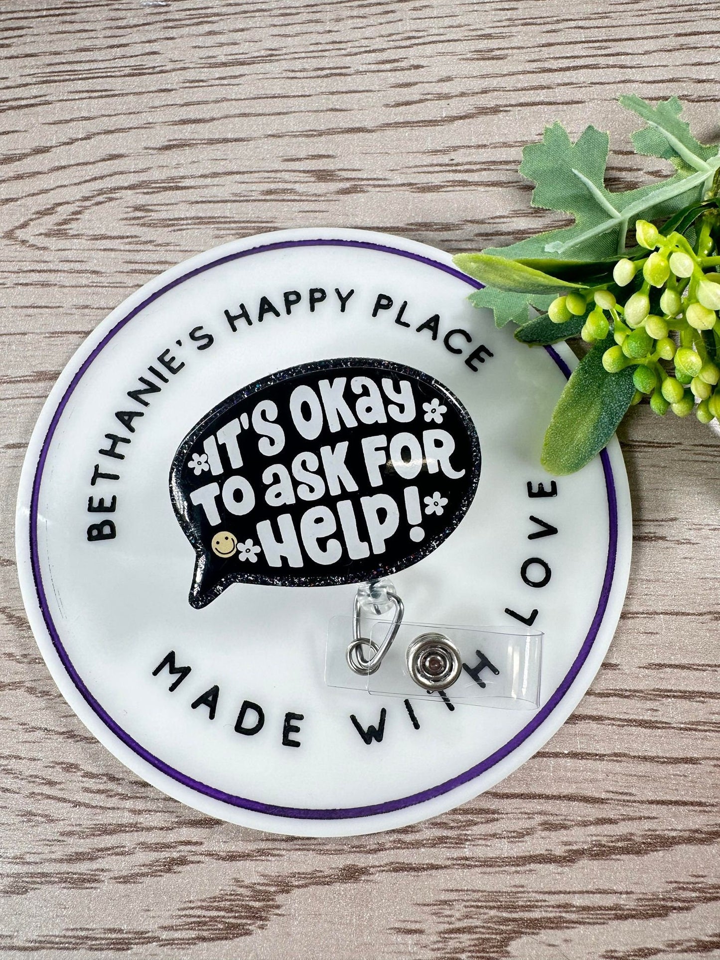 It's ok to ask for help retractable badge reel