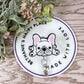 Frenchie retractable badge reel
