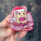 Christmas hedgehog retractable badge reel