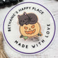 Pumpkin cat Halloween badge reel