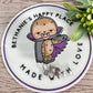 Halloween dracula sloth retractable badge reel