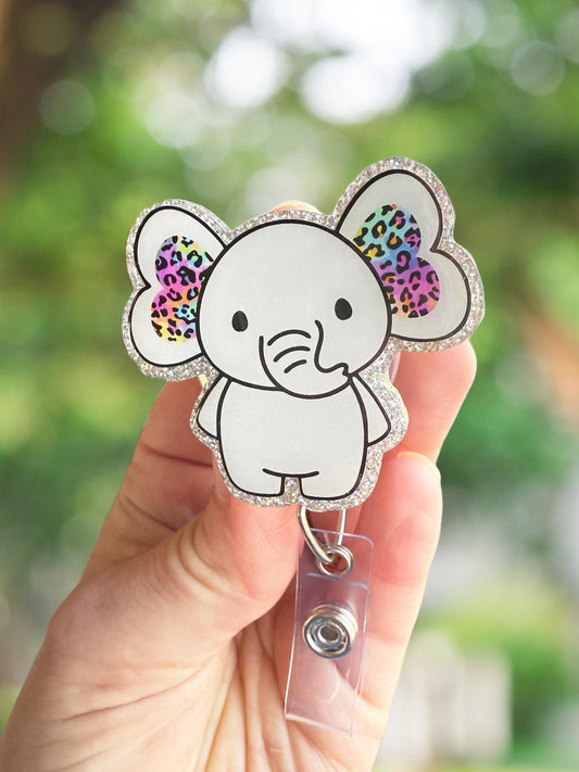 Elephant retractable badge reel