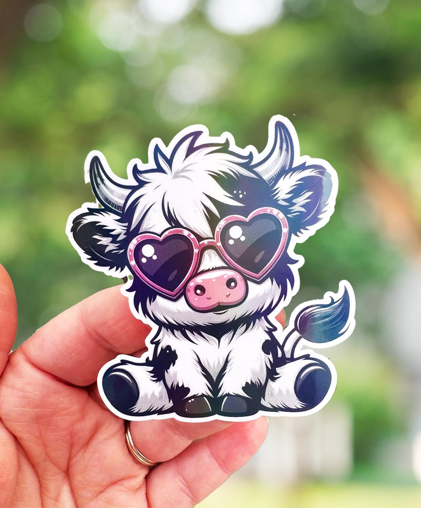 Cute cow sticker