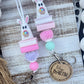 Easter bunny ghost breakaway lanyard