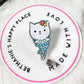 Mermaid cat retractable badge reel