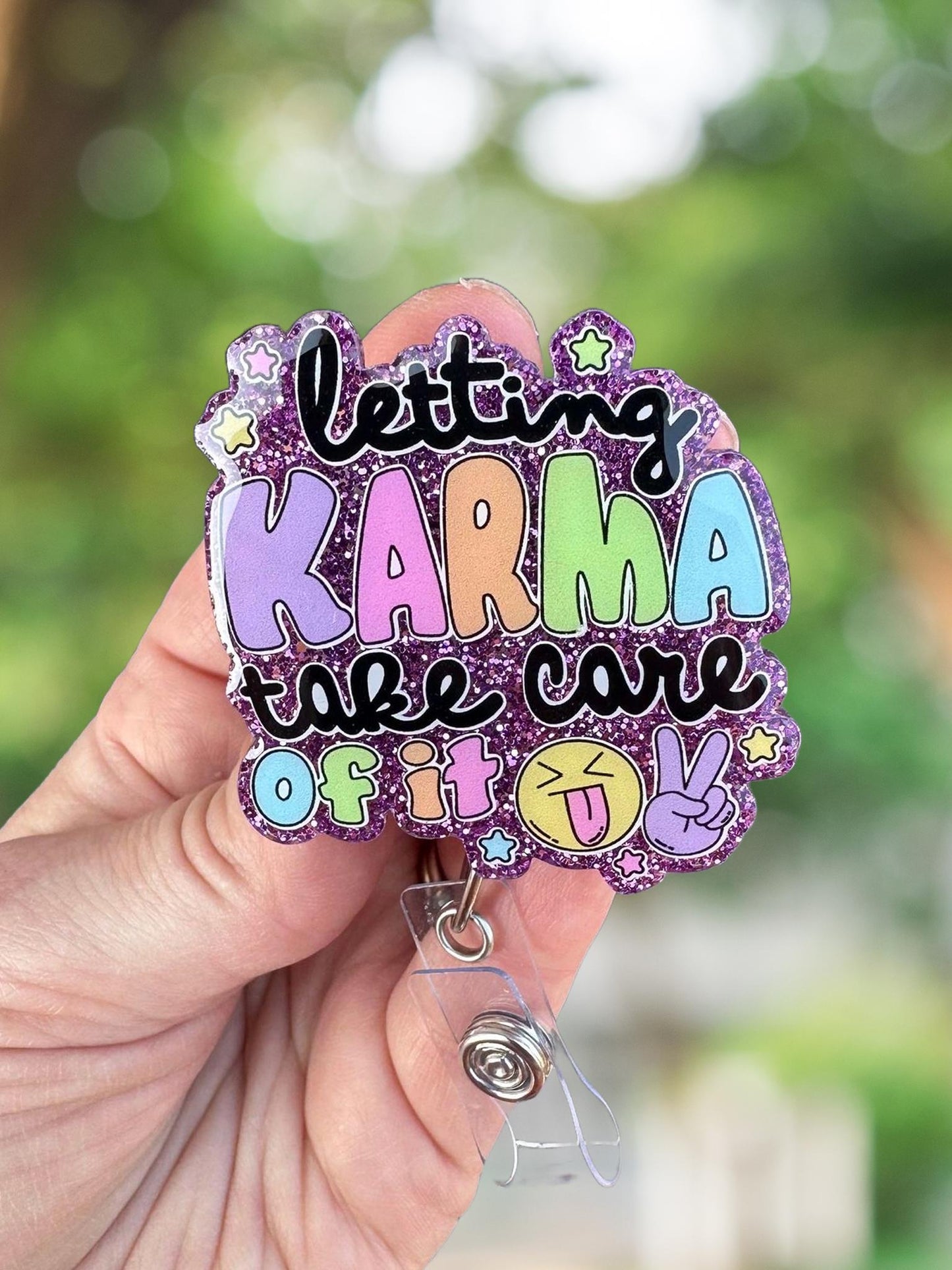 Letting karma take care of it retractable badge reel