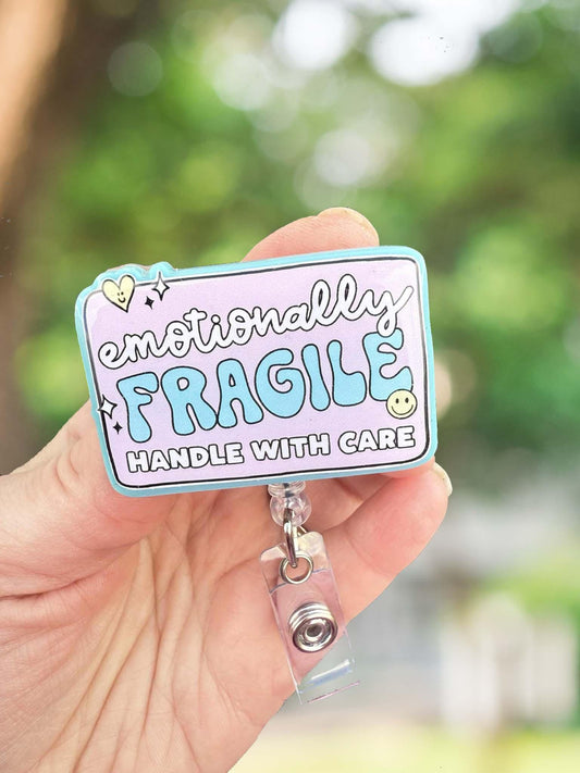 Emotionally fragile retractable badge reel