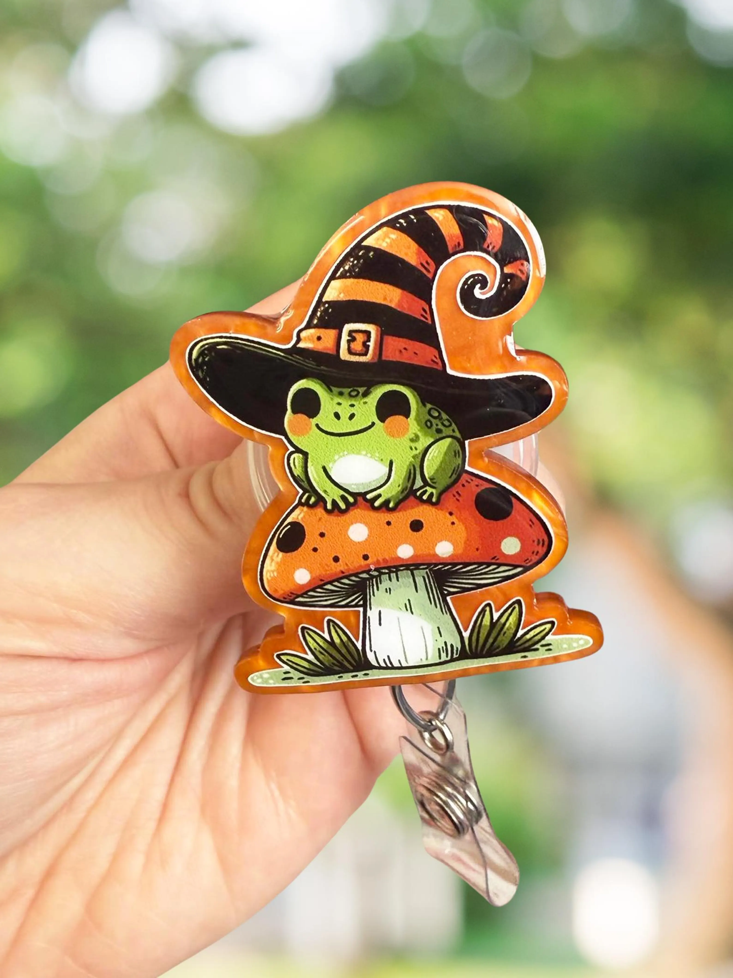 Halloween Frog Retractable Badge Reel