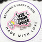 Use your voice badge reel