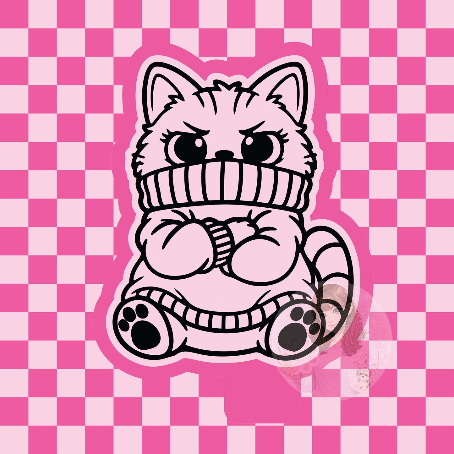 Angry sweater cat silicone freshie mold