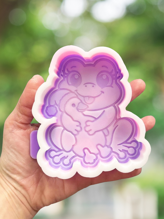 Frog with Christmas goose mold - READY TO SHIP
