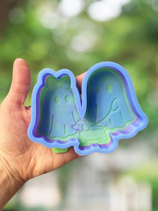 Ghost couple with dog mold - READY TO SHIP