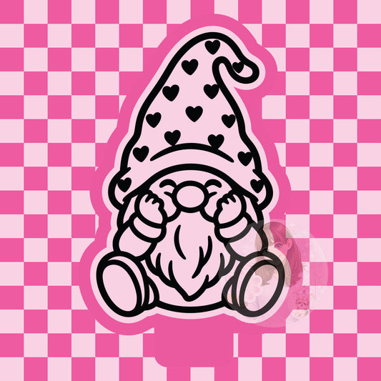 Gnome with heart hat silicone mold