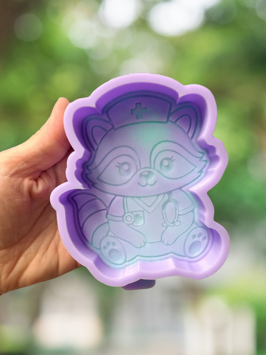 Raccoon nurse mold - READY TO SHIP