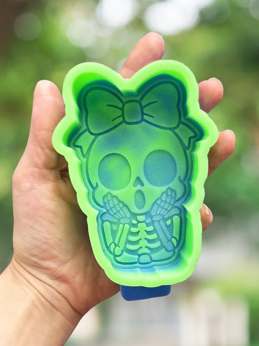 Surprised skeleton mold - READY TO SHIP