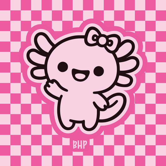 Waving axolotl silicone freshie mold