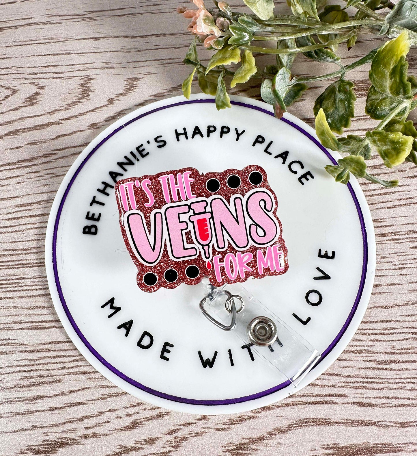 It's the veins for me retractable badge reel