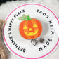 Jack o lantern Halloween retractable badge reel