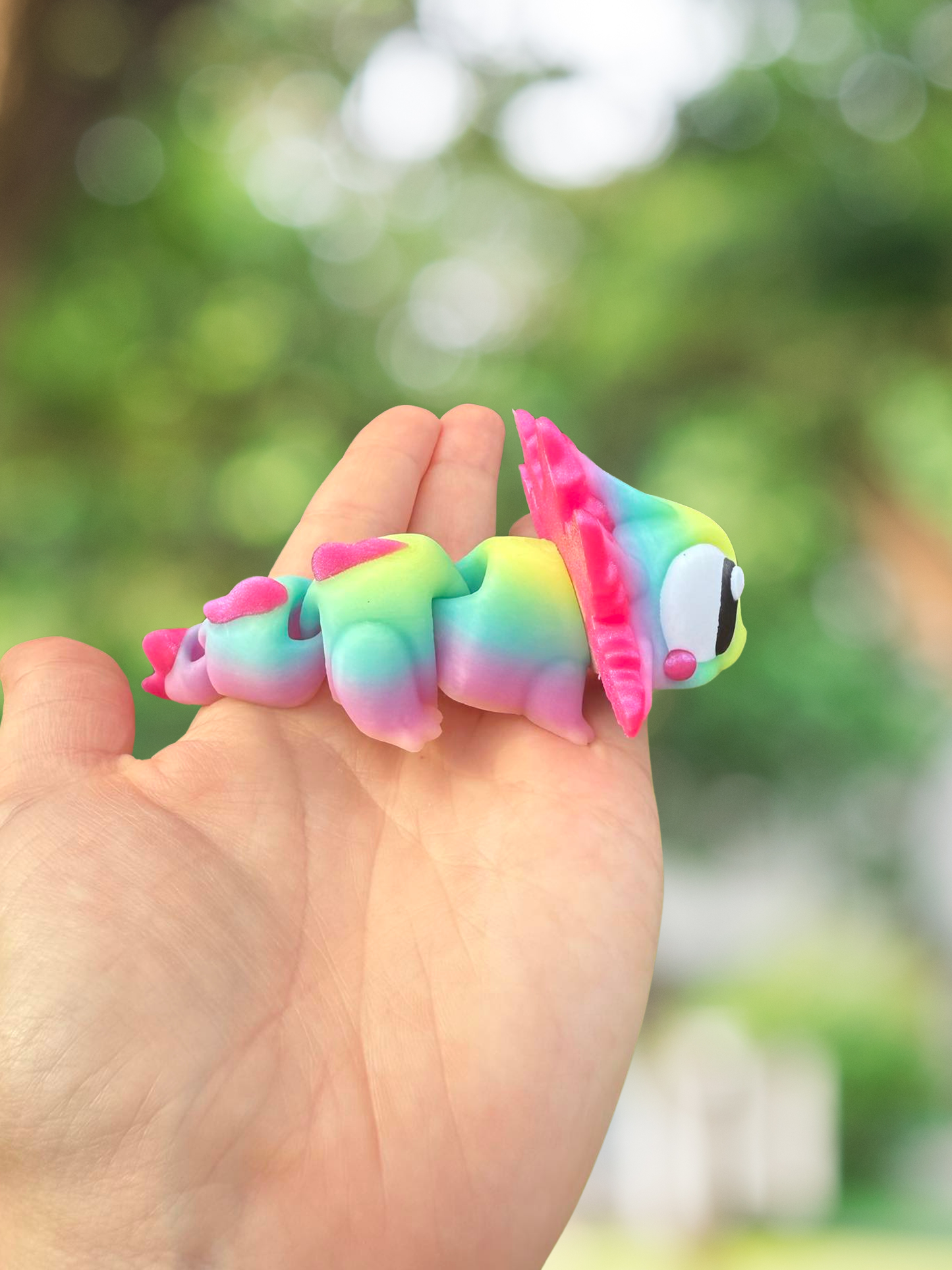 Axolotl 3D printed articulated figurine - GLOW IN THE DARK