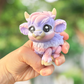 Pink and purple cow articulated 3D figurine
