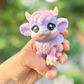Pink and purple cow articulated 3D figurine